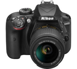 NIKON  D3400 DSLR Camera with 18-55 mm f/3.5-5.6 VR Zoom Lens - Black
